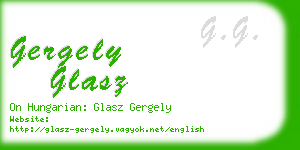 gergely glasz business card